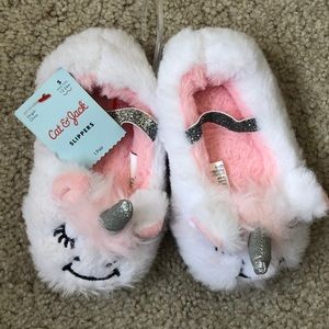 Girls Ashlee Faux Fur Bootie Slipper Cat /& Jack Size S 13//1